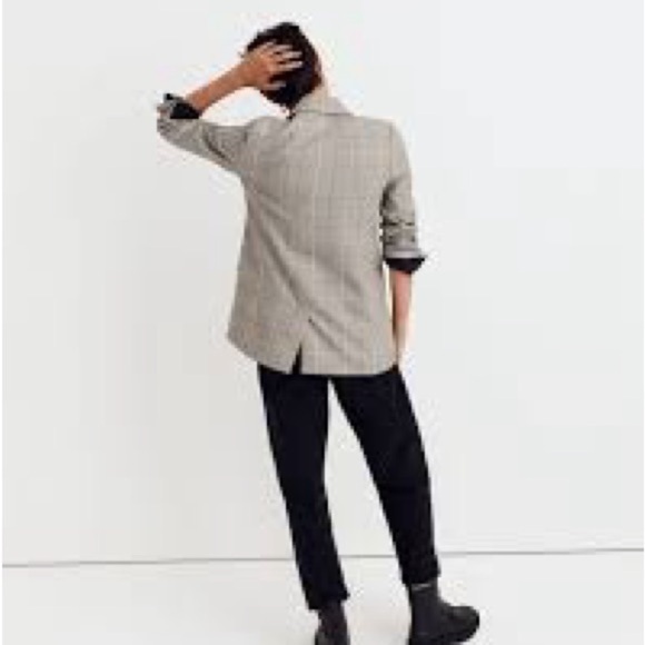 Madewell NG625 Caldwell Double-Breasted Blazer in Palmyra Plaid - Picture 2 of 8